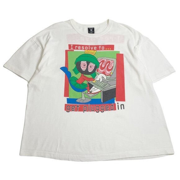 Vintage Marvin The Martian Get Plugged In Tee XXL - Picture 1 of 5
